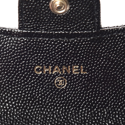 Chanel Caviar Quilted Flap Card Holder Wallet Black 6 of 9
