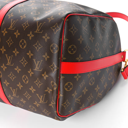 Louis Vuitton Calfskin Monogram Keepall Bandouliere 50 Coquelicot 9 of 9