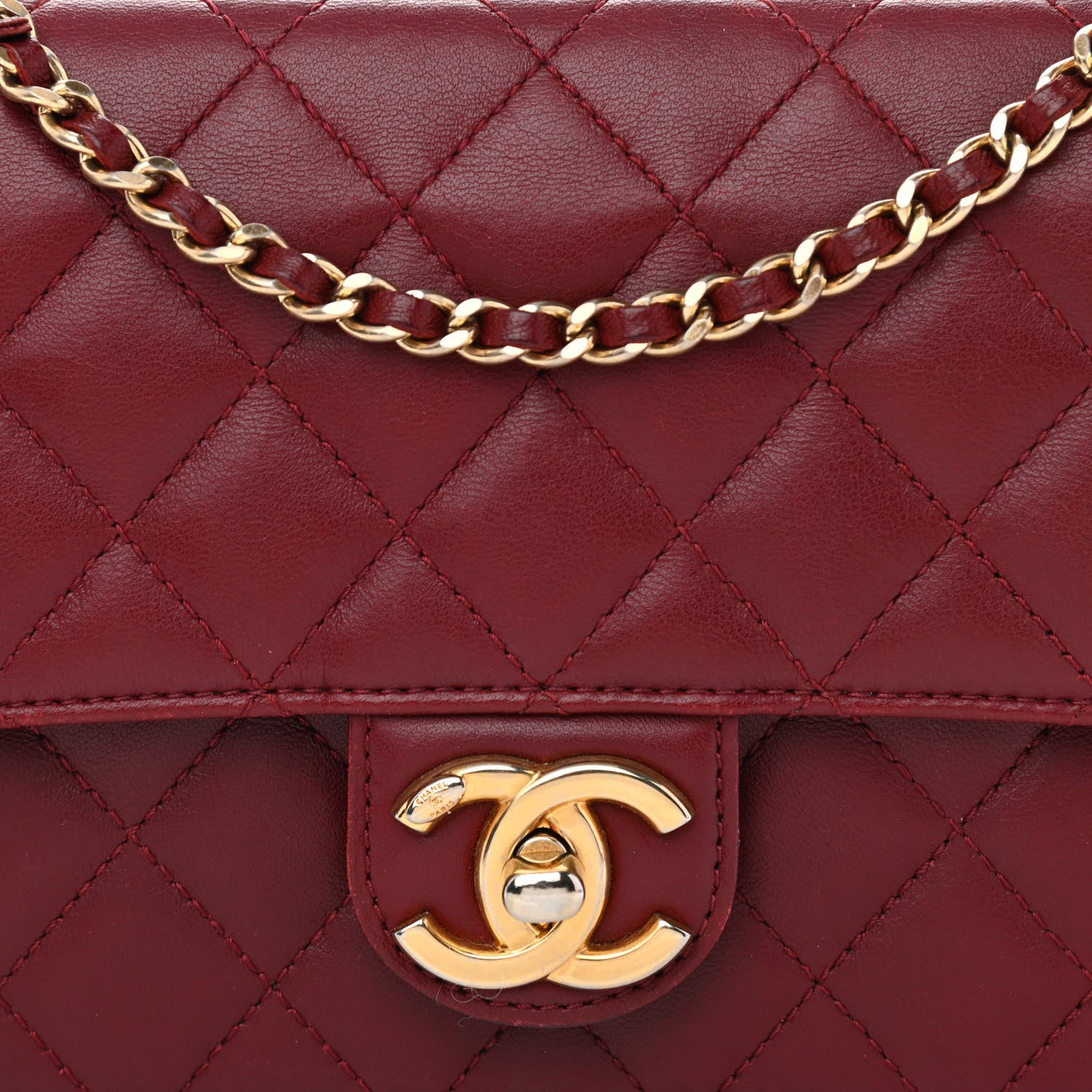 Chanel Lambskin Quilted Medium Crossing Times Flap Red 10 of 13