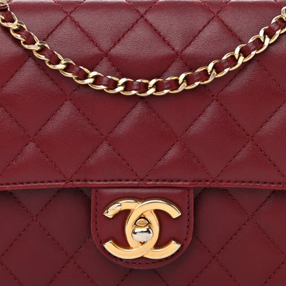 Chanel Lambskin Quilted Medium Crossing Times Flap Red 10 of 13