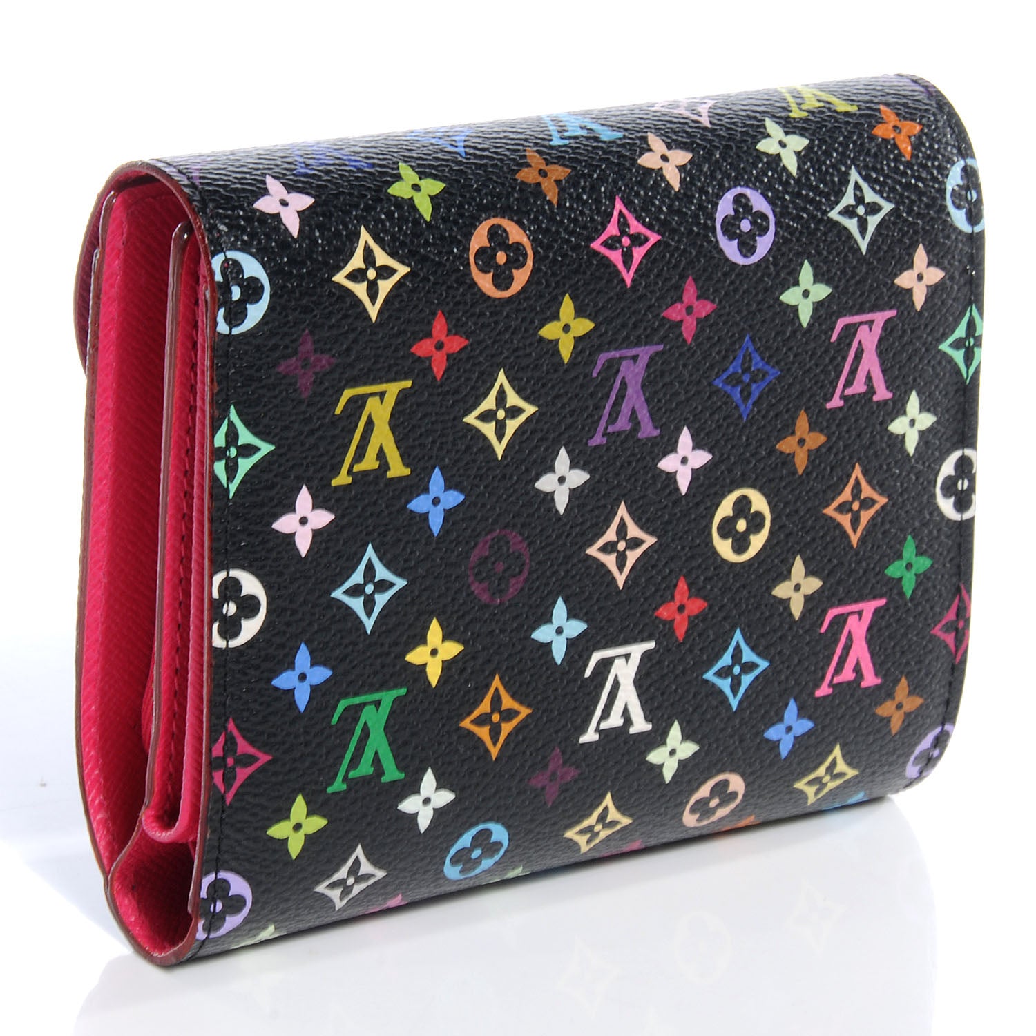Louis Vuitton Monogram Multicolor Joey Wallet Black Grenade 4 of 8