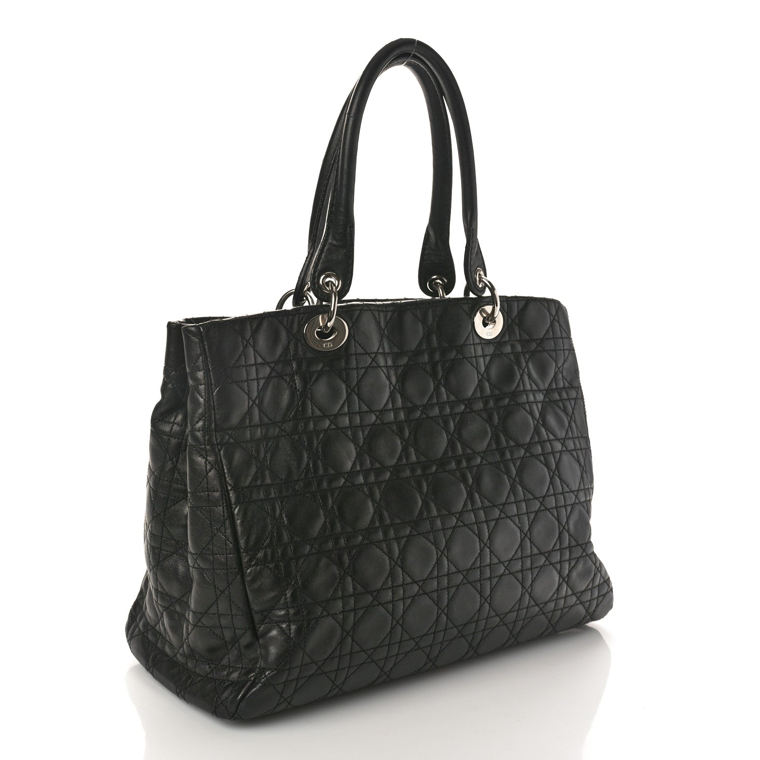 Christian Dior Lambskin Cannage Large Soft Lady Dior Shopping Tote Black 3 of 14