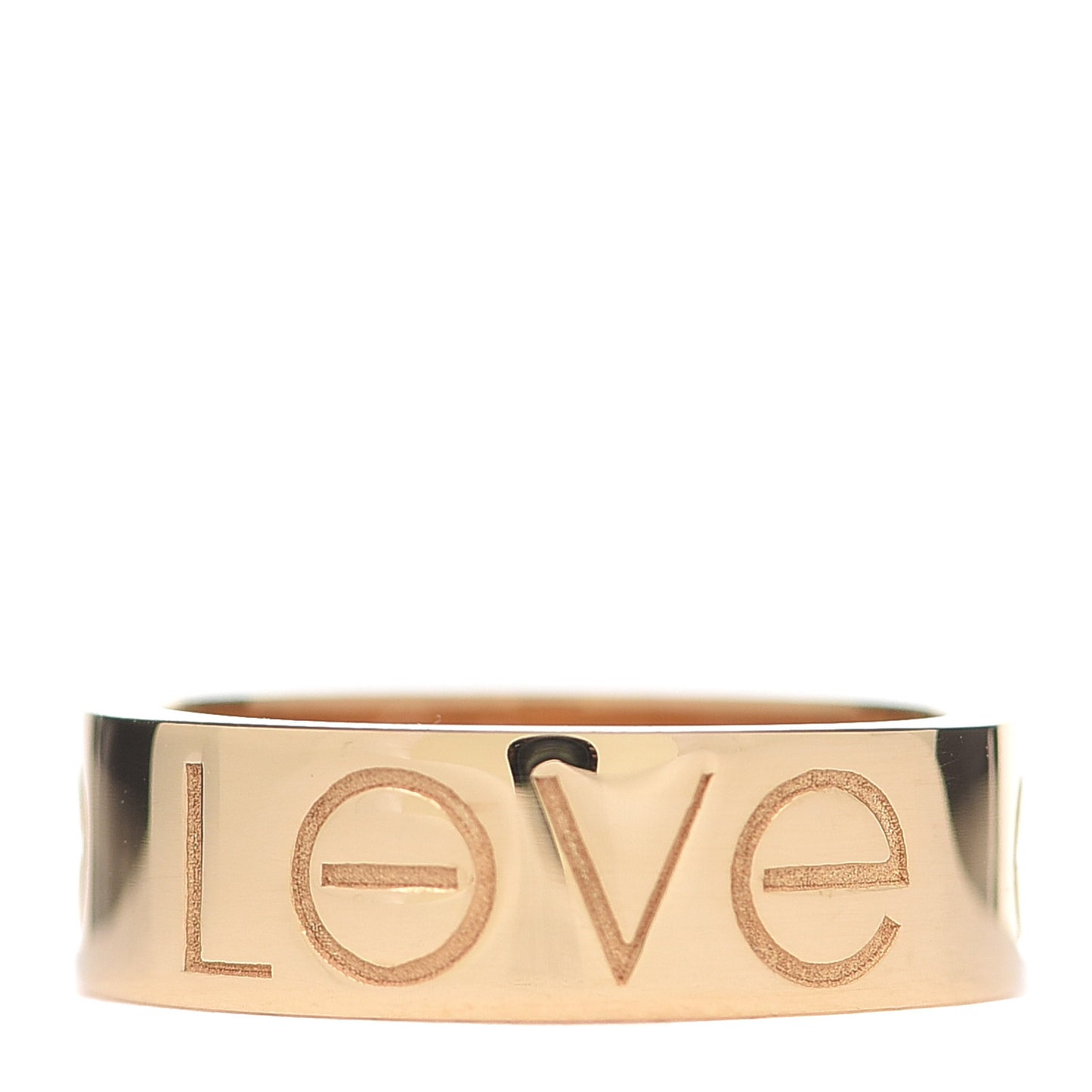 18K Yellow Gold 5.5mm Engraved LOVE Ring 47 4