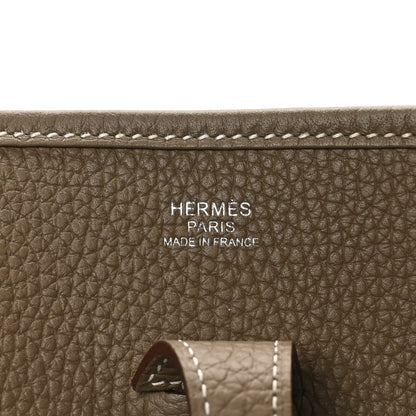 Hermes Taurillon Clemence Evelyne III PM Etoupe 6 of 10