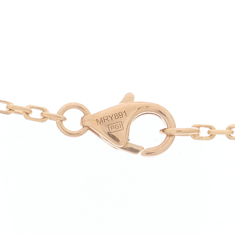Cartier 18K Pink Gold Diamond Interlocking LOVE Paved Necklace 4 of 6