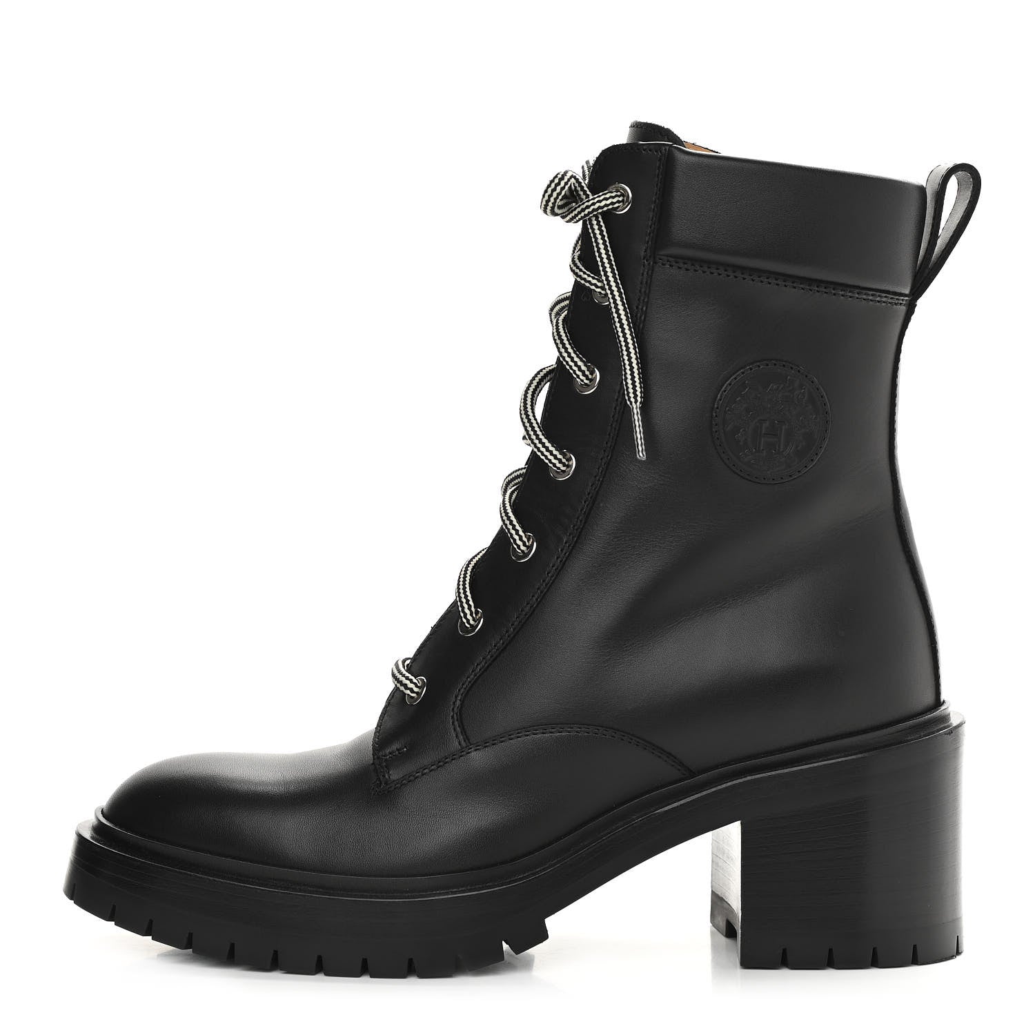 Hermes Calfskin Bridge Ankle Boots 39 Black 1 of 8