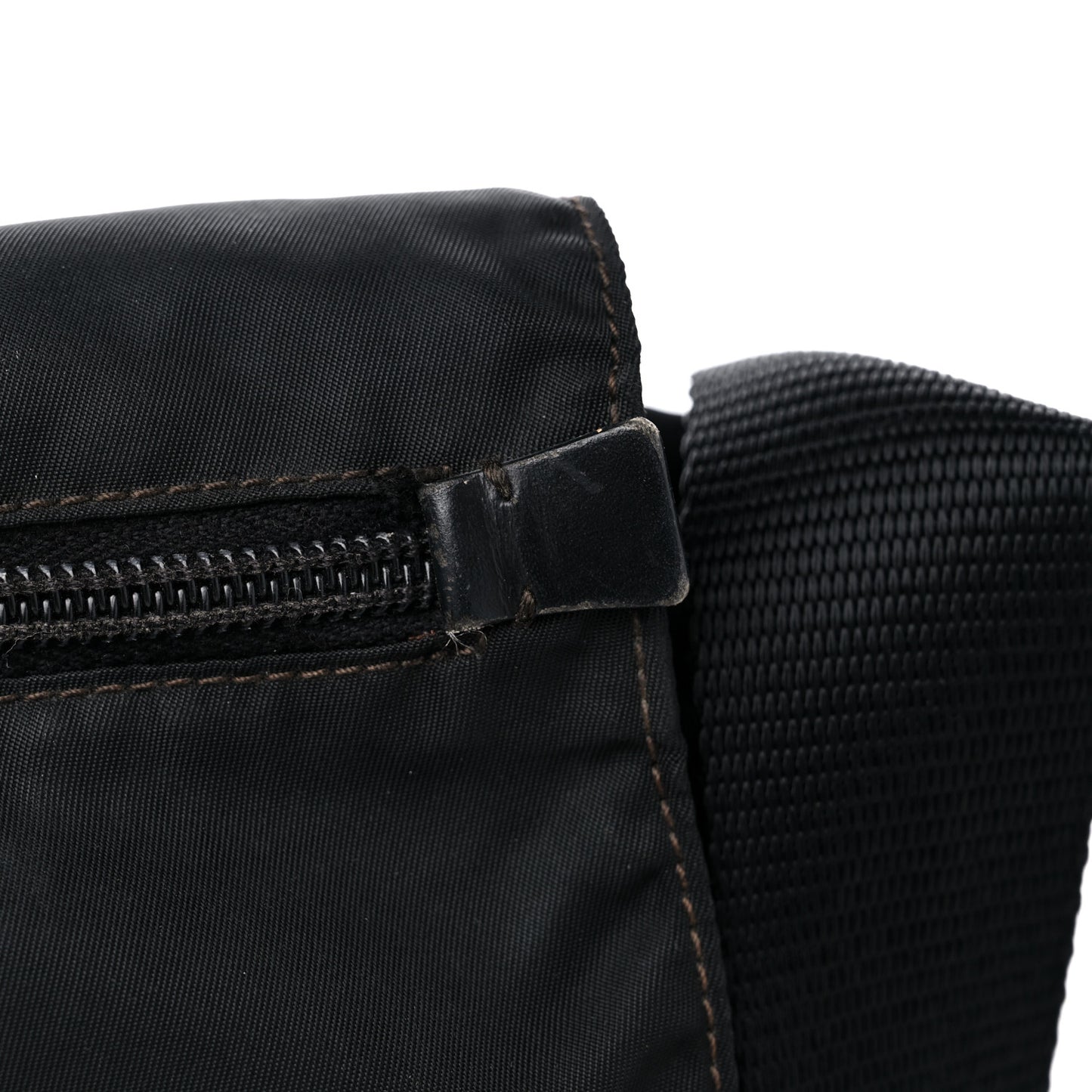 Tessuto Nylon Saffiano Small Vela Messenger Black