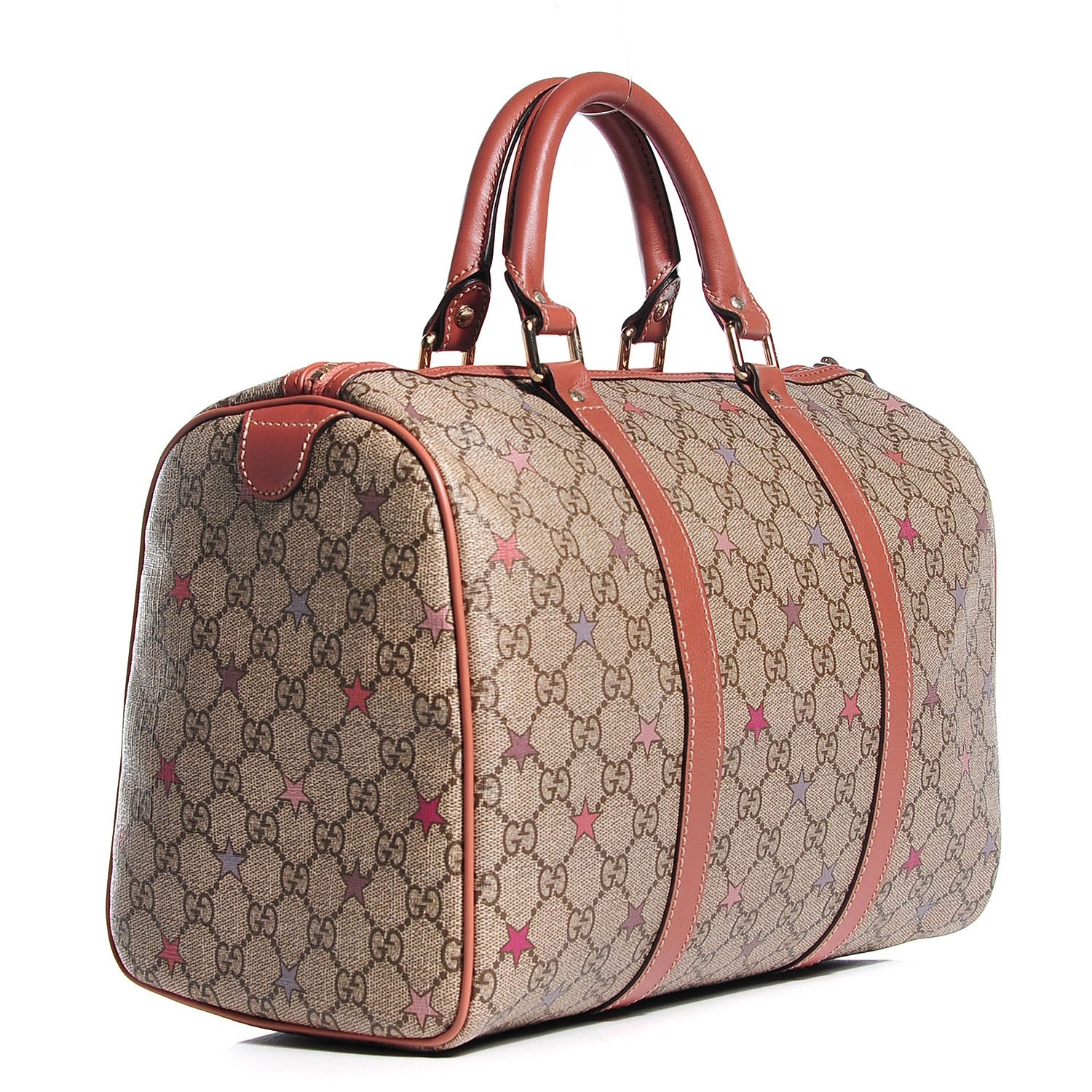 Gucci GG Supreme Stars Medium Joy Boston Pink 3 of 9