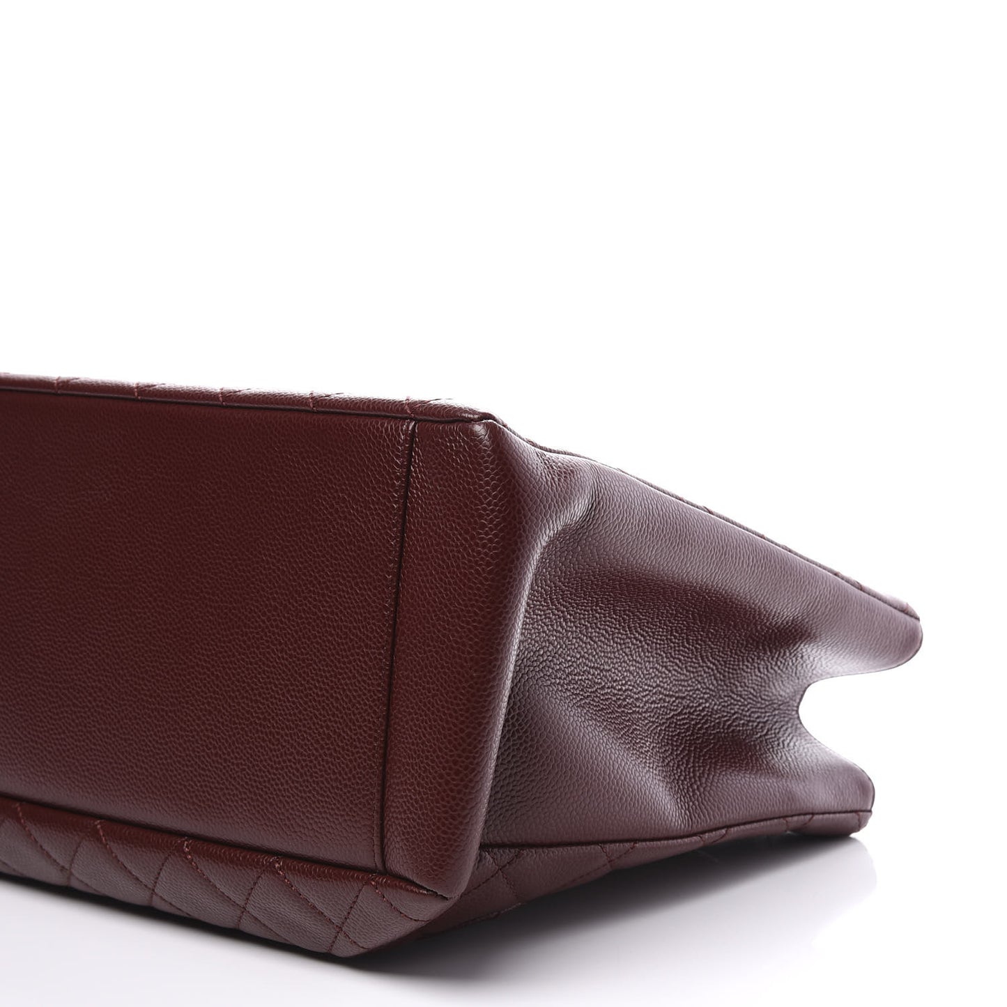 Caviar Quilted Grand Shopping Tote GST Dark Burgundy