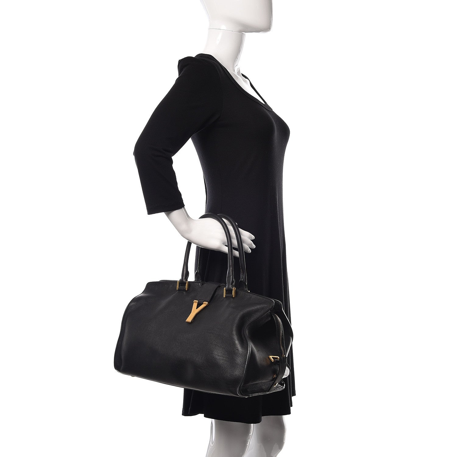 Saint Laurent Calfskin Medium Classic Y Cabas Black 2 of 12