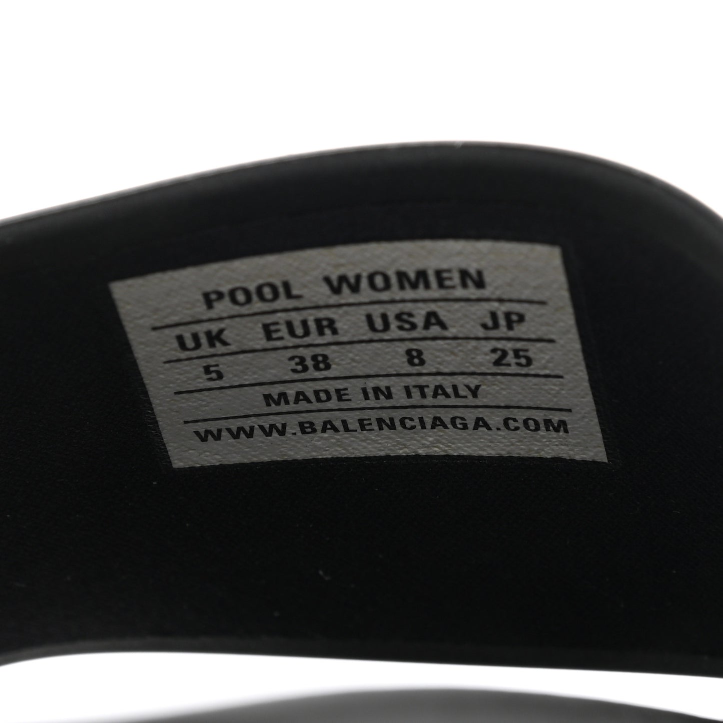 Rubber Womens Logo Pool Slide Sandals 38 Black