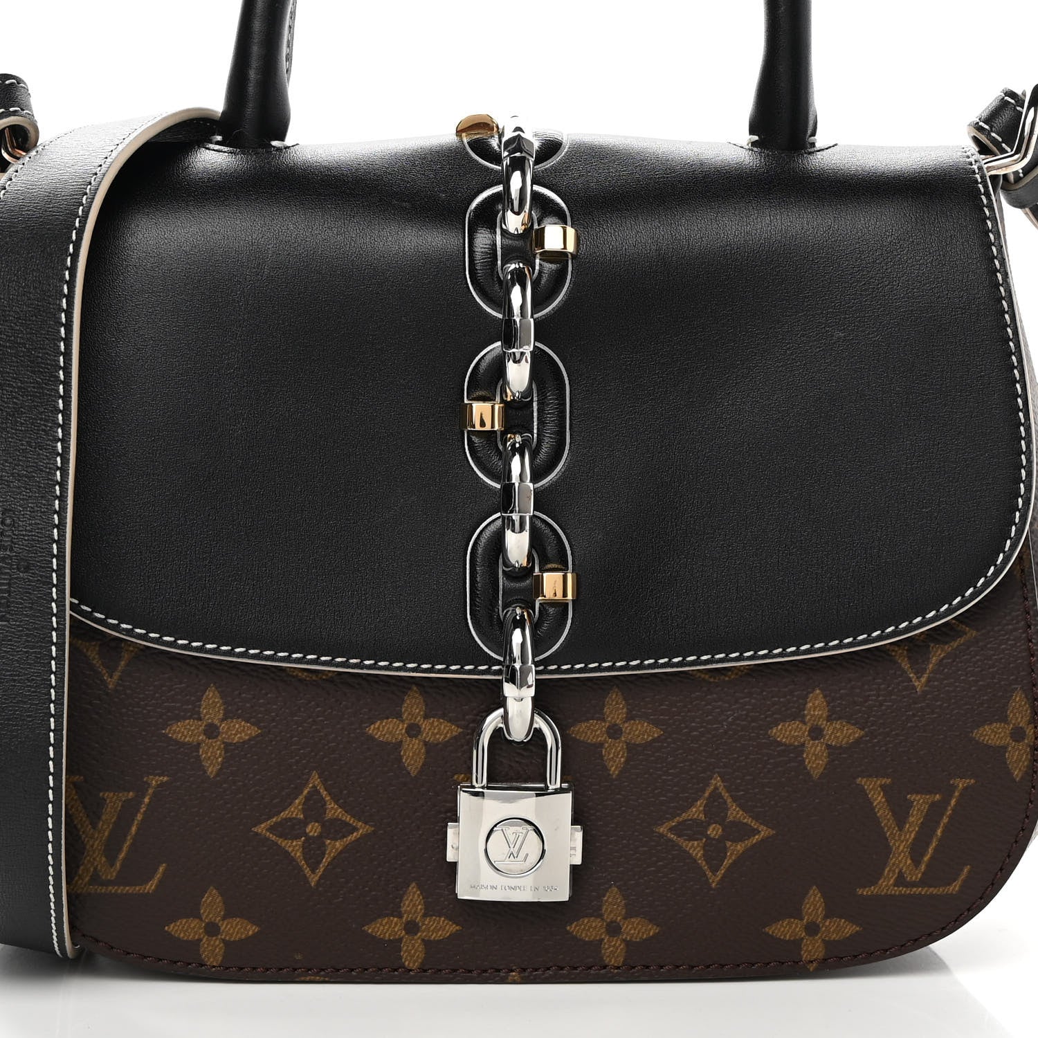 Louis Vuitton Calfskin Monogram Chain It Bag PM Black 8 of 14