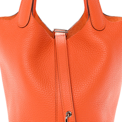 Hermes Taurillon Clemence Picotin Lock 18 PM Orange 8 of 10
