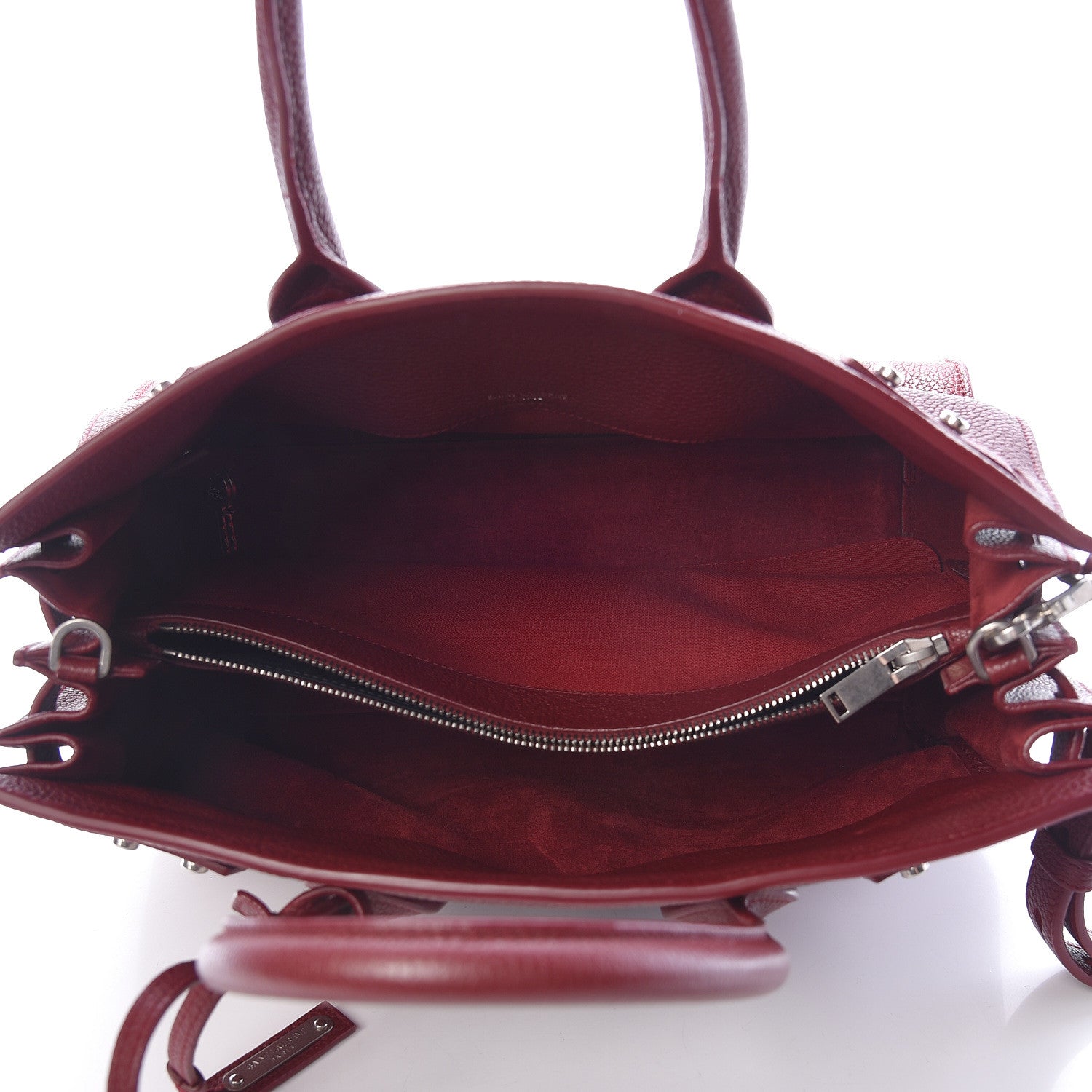 Saint Laurent Grained Calfskin Small Supple Sac De Jour Dark Pallisandre 5 of 15
