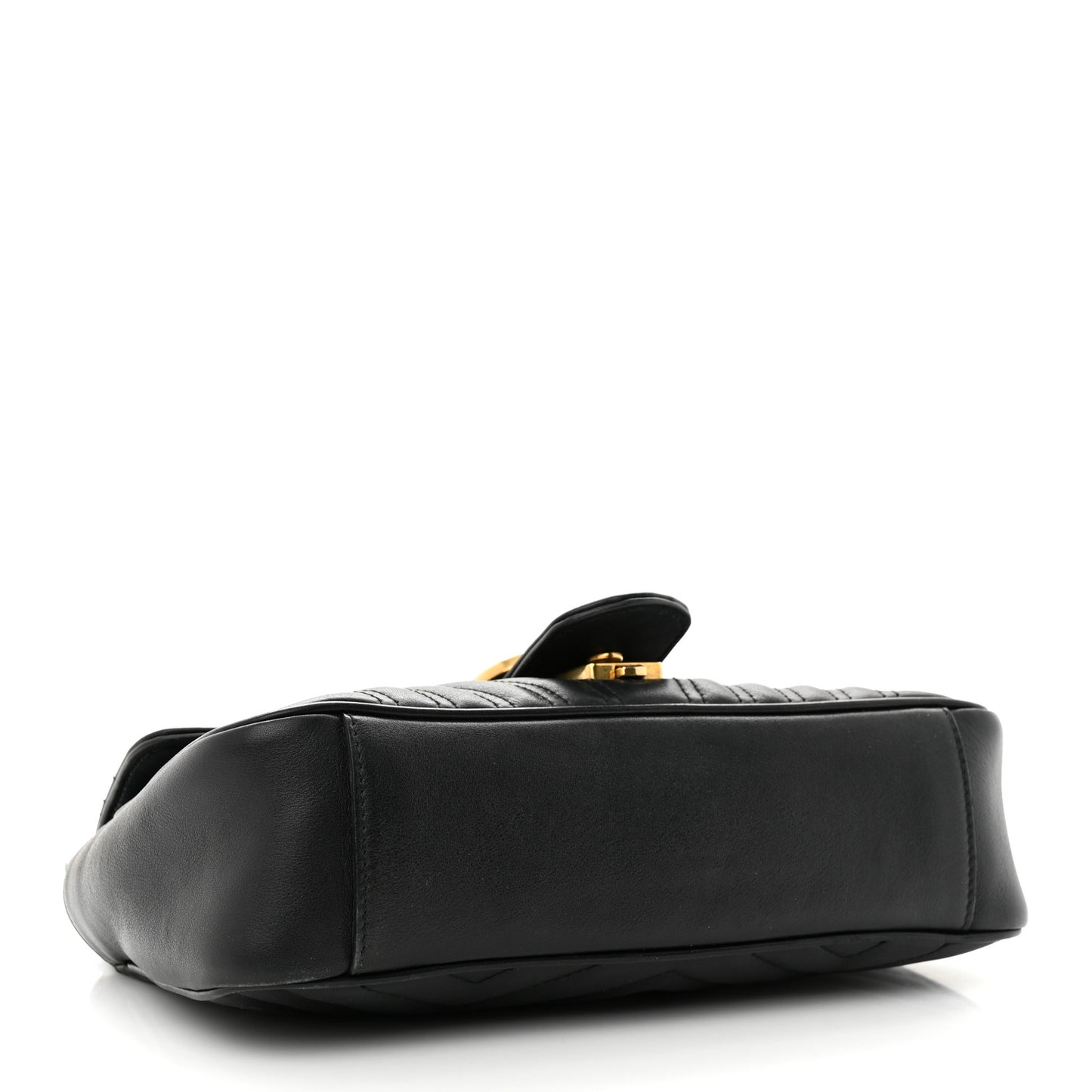 Calfskin Matelasse Small GG Marmont Shoulder Bag Black