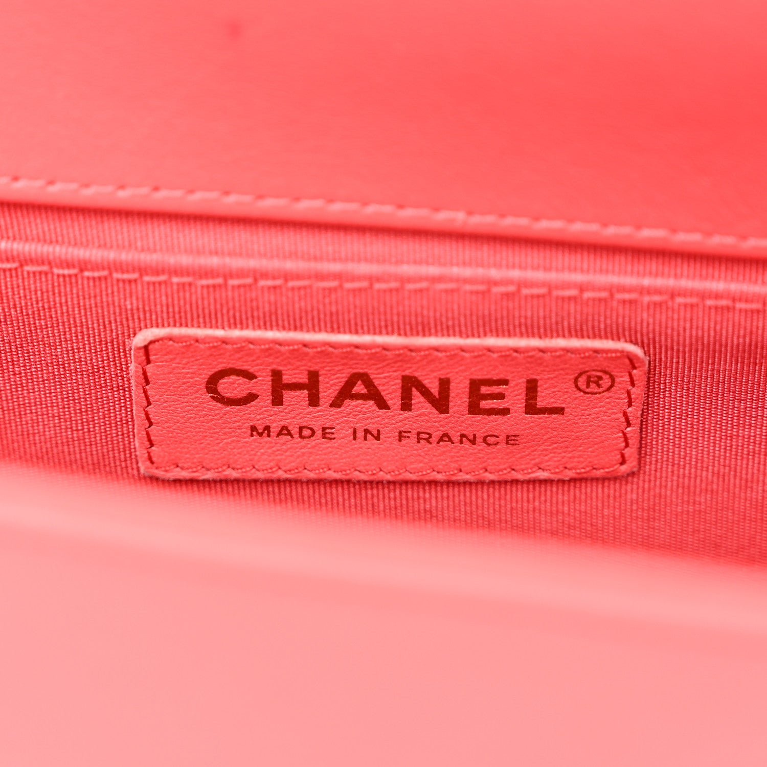 Chanel Lambskin Chevron Quilted Medium Boy Flap Coral 6 of 12