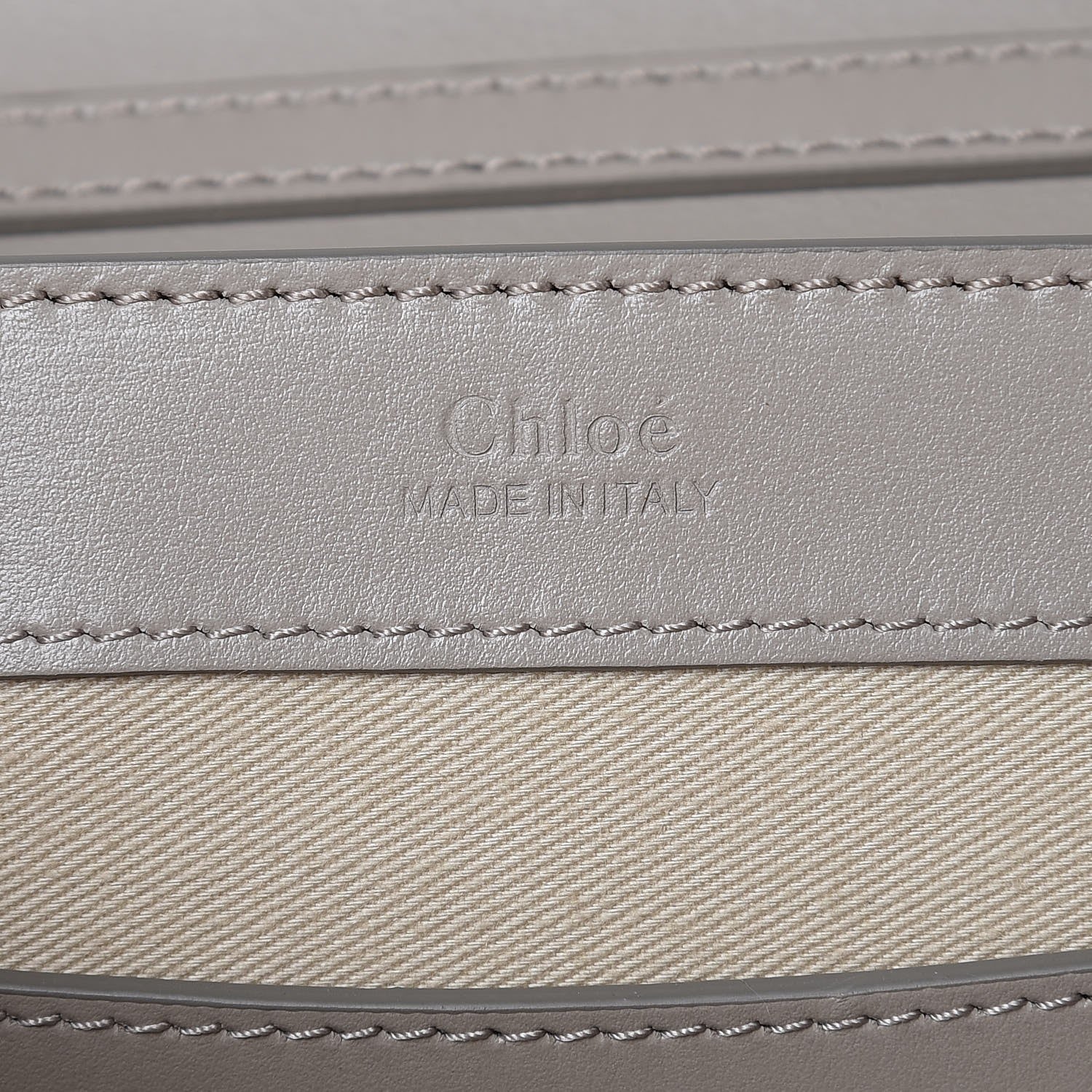 Chloe Calfskin Suede C Clutch With Chain Motty Grey 7 of 8