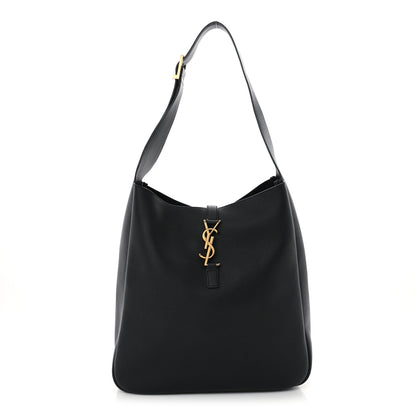Saint Laurent Supple Calfskin Large Le 5 A 7 Soft Hobo Bleu Abysse 1 of 11