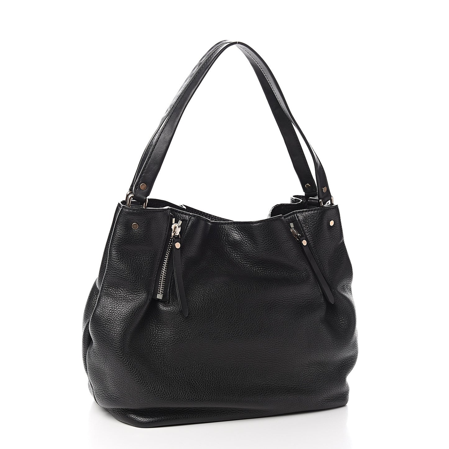 Grainy Calfskin House Check Medium Maidstone Black