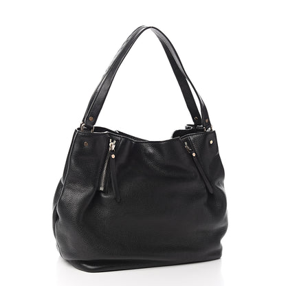 Burberry Grainy Calfskin House Check Medium Maidstone Black 2 of 10
