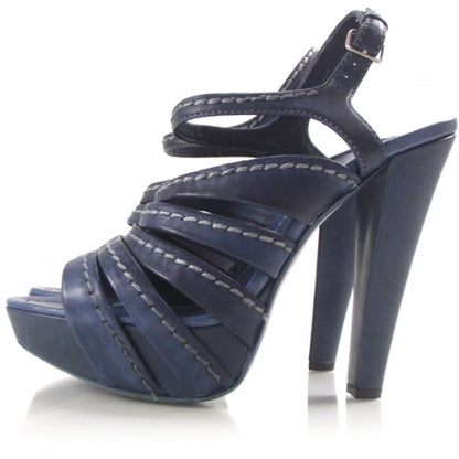Miu Miu Strappy Open Toe Platform Heels 38 2 of 7