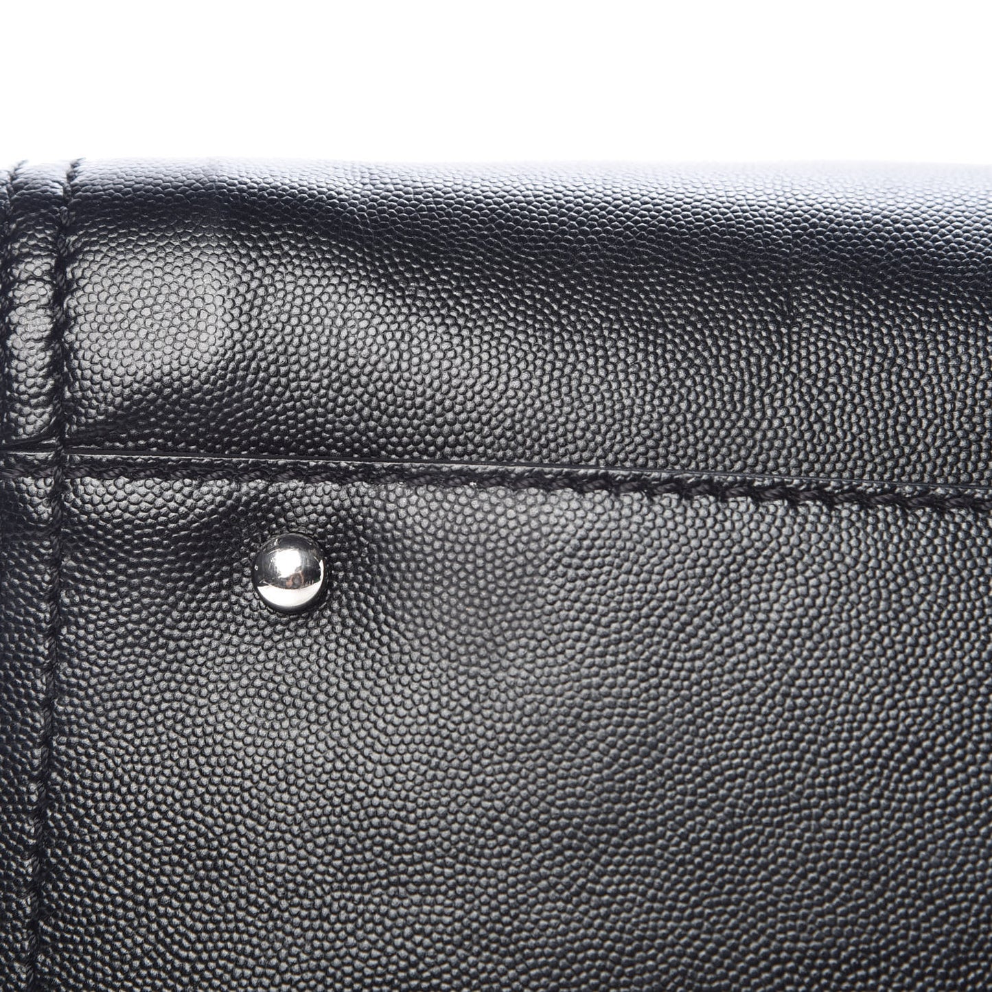 Caviar Medium Studded Deauville Tote Black