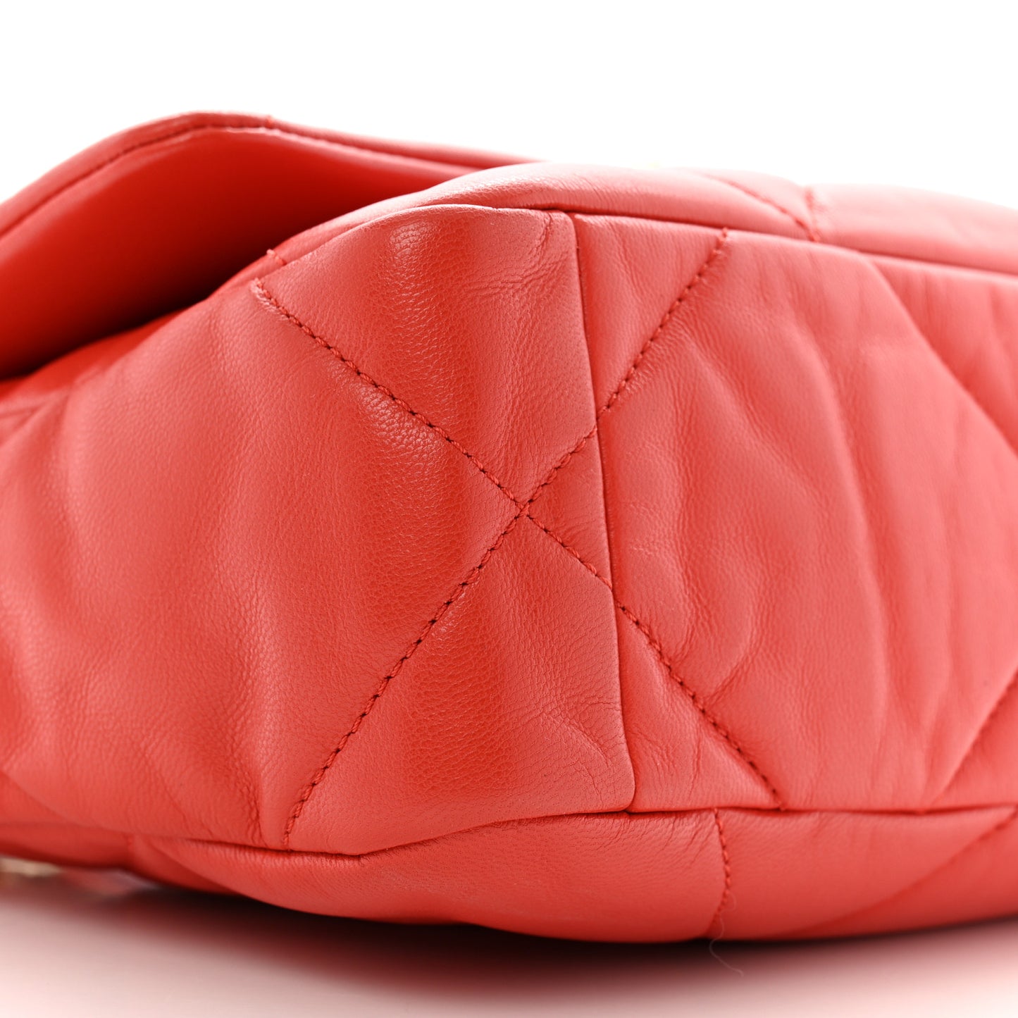 Goatskin Quilted Medium Chanel 19 Flap Orange