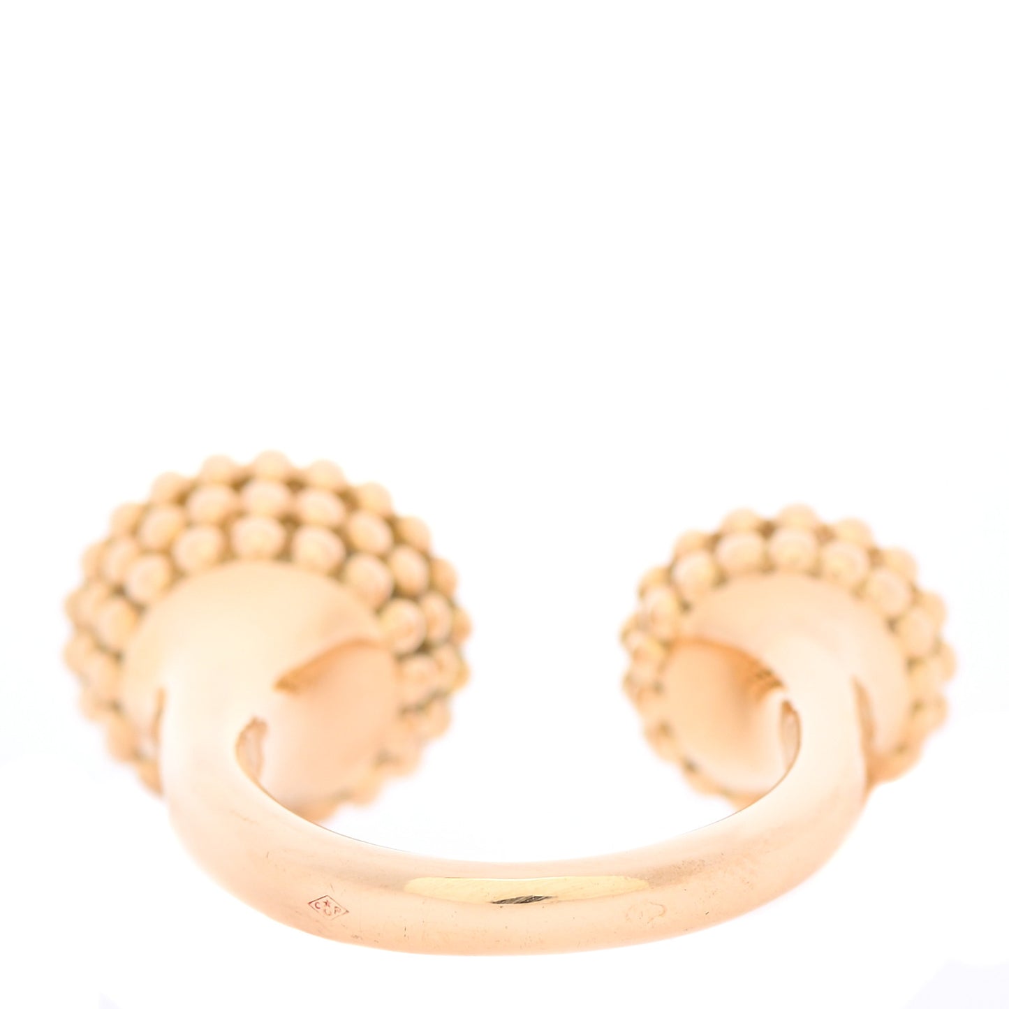 18K Yellow Gold Diamond Malachite Perlee Couleurs Between The Finger Ring 52 6