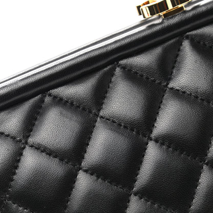 Chanel Lambskin Quilted Timeless Clutch Black 9 of 9