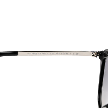 Chanel Oval Sunglasses 5384-A Black 5 of 12