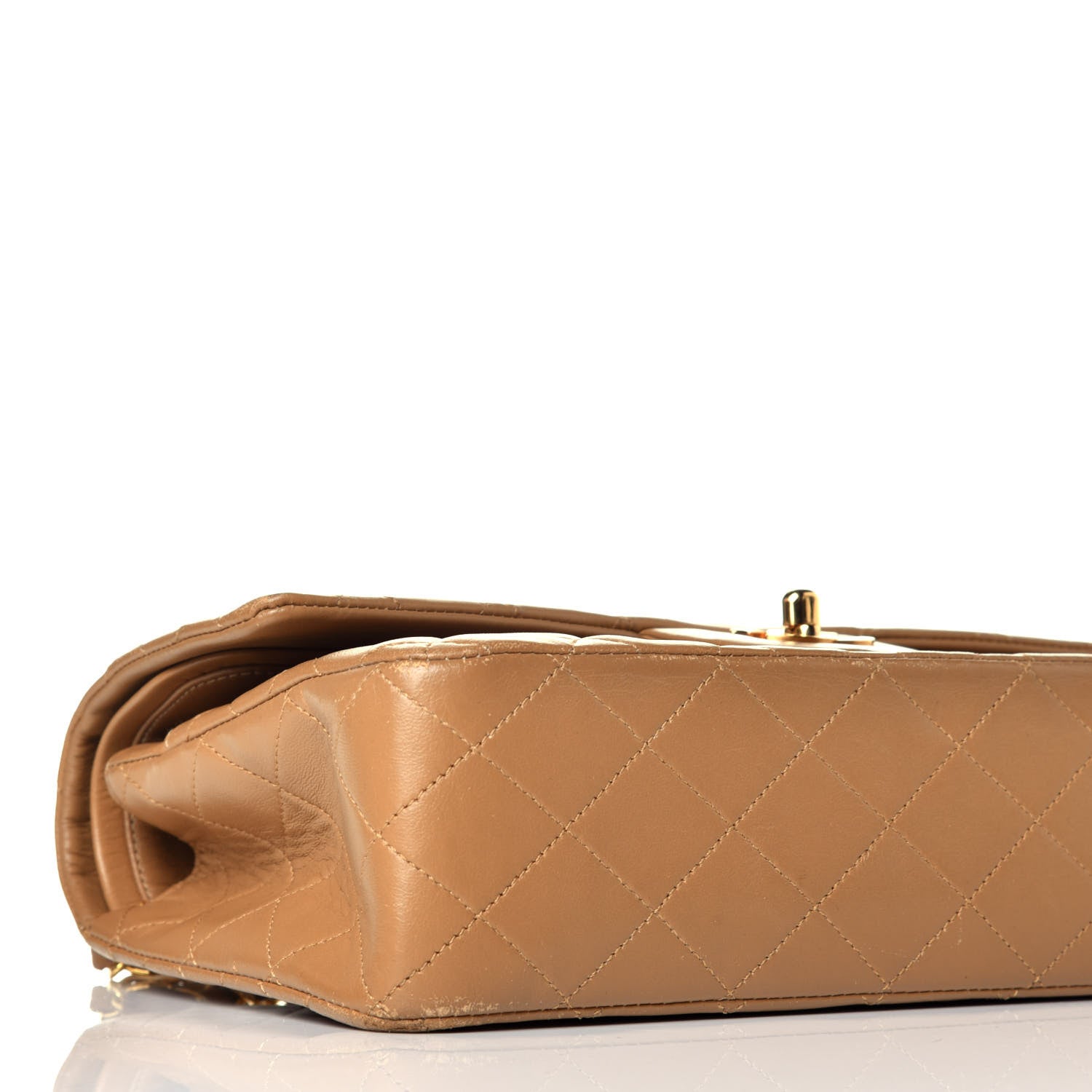 Chanel Lambskin Quilted Medium Double Flap Beige 7 of 8