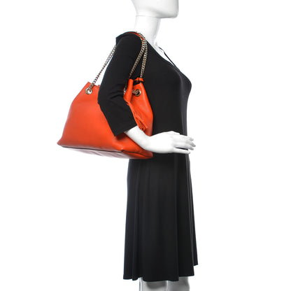 Gucci Pebbled Calfskin Medium Soho Chain Shoulder Bag Sun Orange 2 of 10