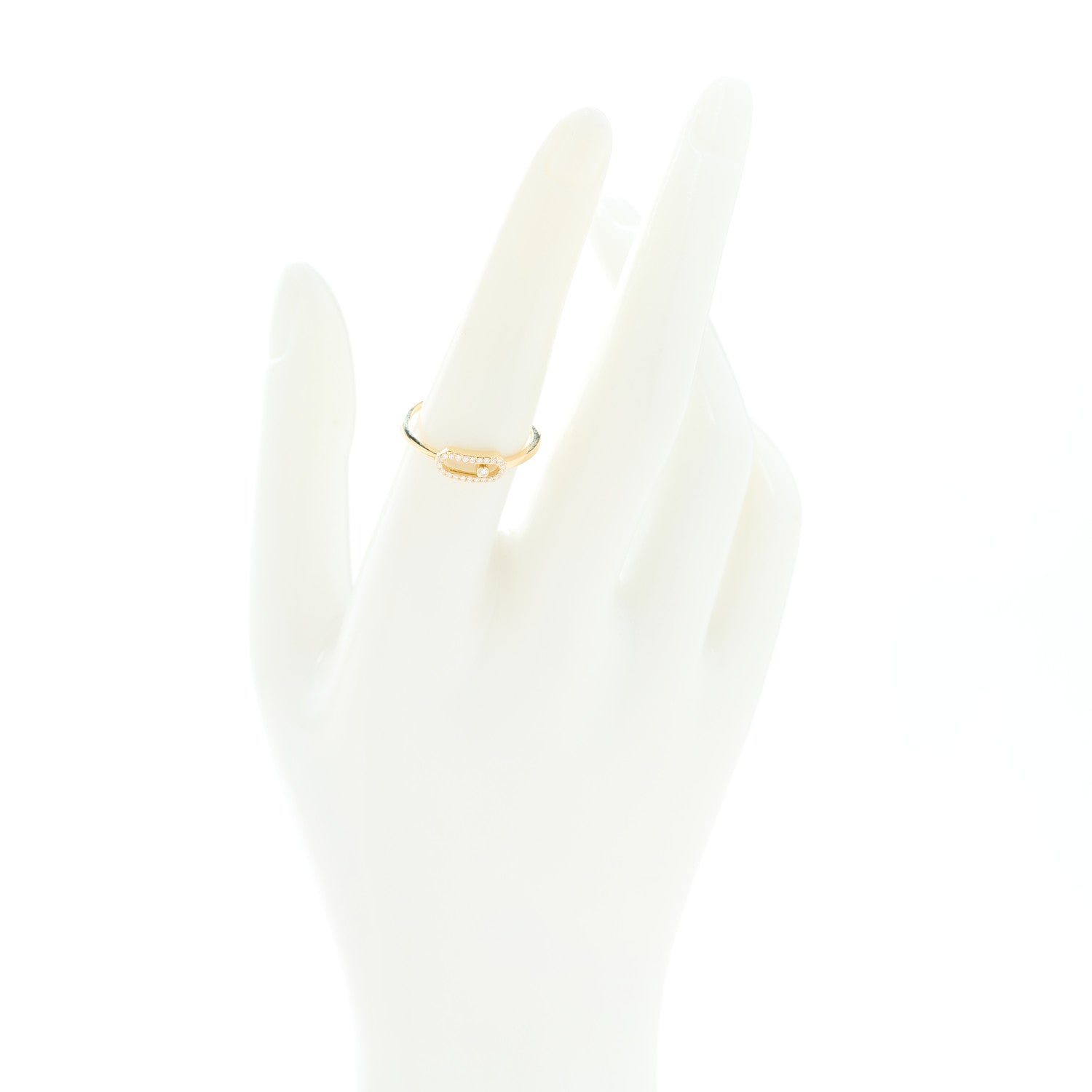 Messika 18K Yellow Gold Diamond Move Uno Ring 54 6.75 2 of 6