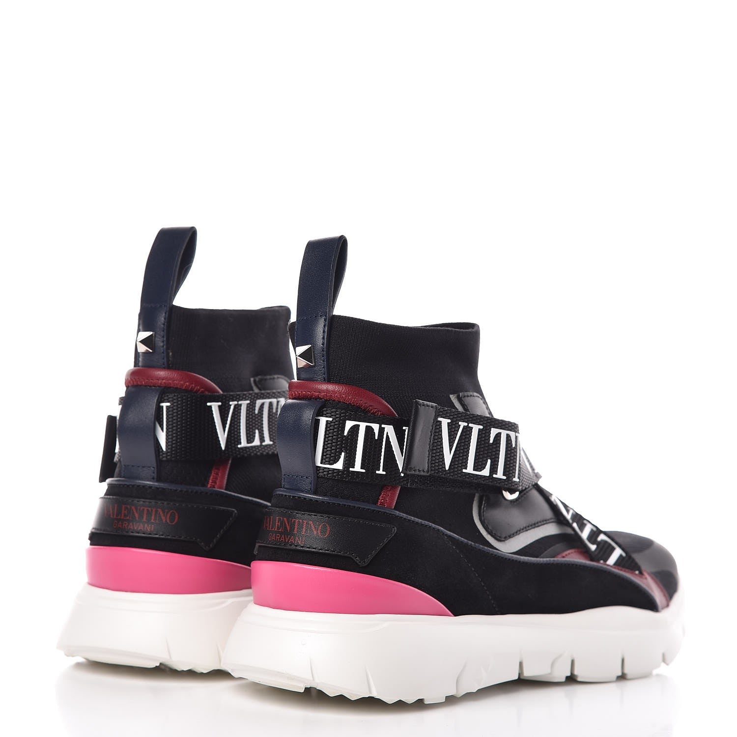 Valentino Garavani Body Tech Knit Heroes Her High Top Sneakers 35 Black 4 of 8