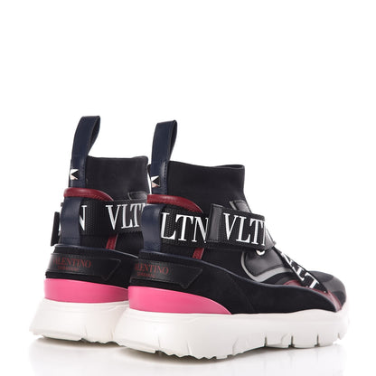 Valentino Garavani Body Tech Knit Heroes Her High Top Sneakers 35 Black 4 of 8