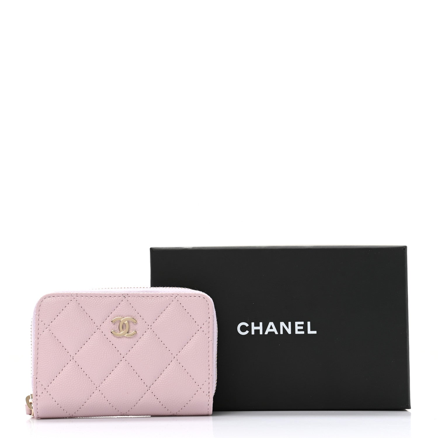 Chanel Caviar Quilted Zip Coin Purse Light Pink 8 of 8