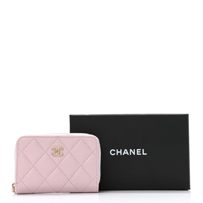 Chanel Caviar Quilted Zip Coin Purse Light Pink 8 of 8