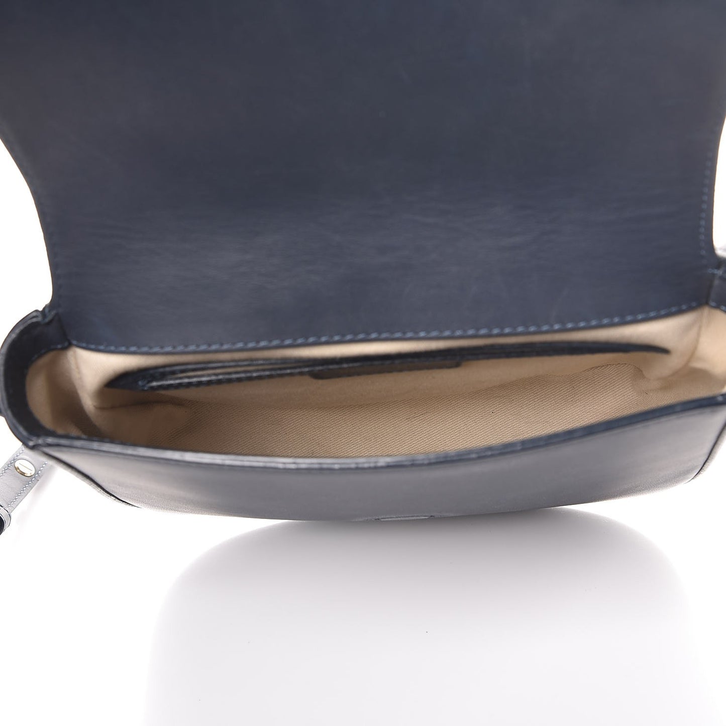 Calfskin Flap Crossbody Bag Blu