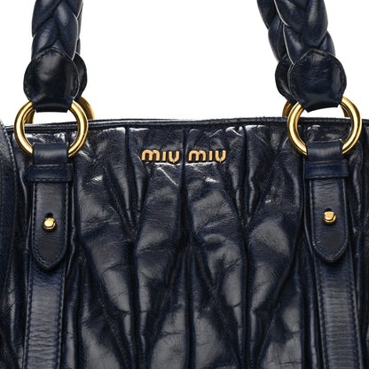 Miu Miu Nappa Matelasse Shopping Tote Inchiostro 8 of 11
