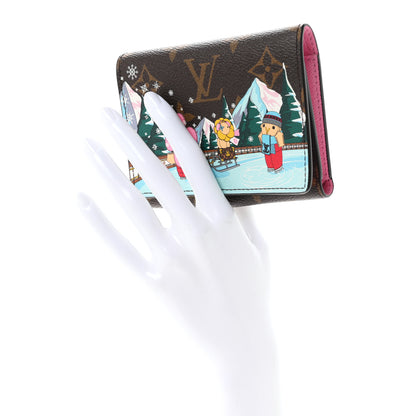 Louis Vuitton Monogram 2023 Christmas Animation Alpine Victorine Wallet Wisteria Pink 2 of 7