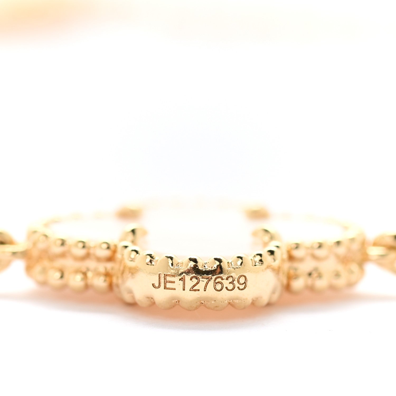 Van Cleef & Arpels 18K Yellow Gold Mother of Pearl 10 Motifs Vintage Alhambra Necklace 4 of 5