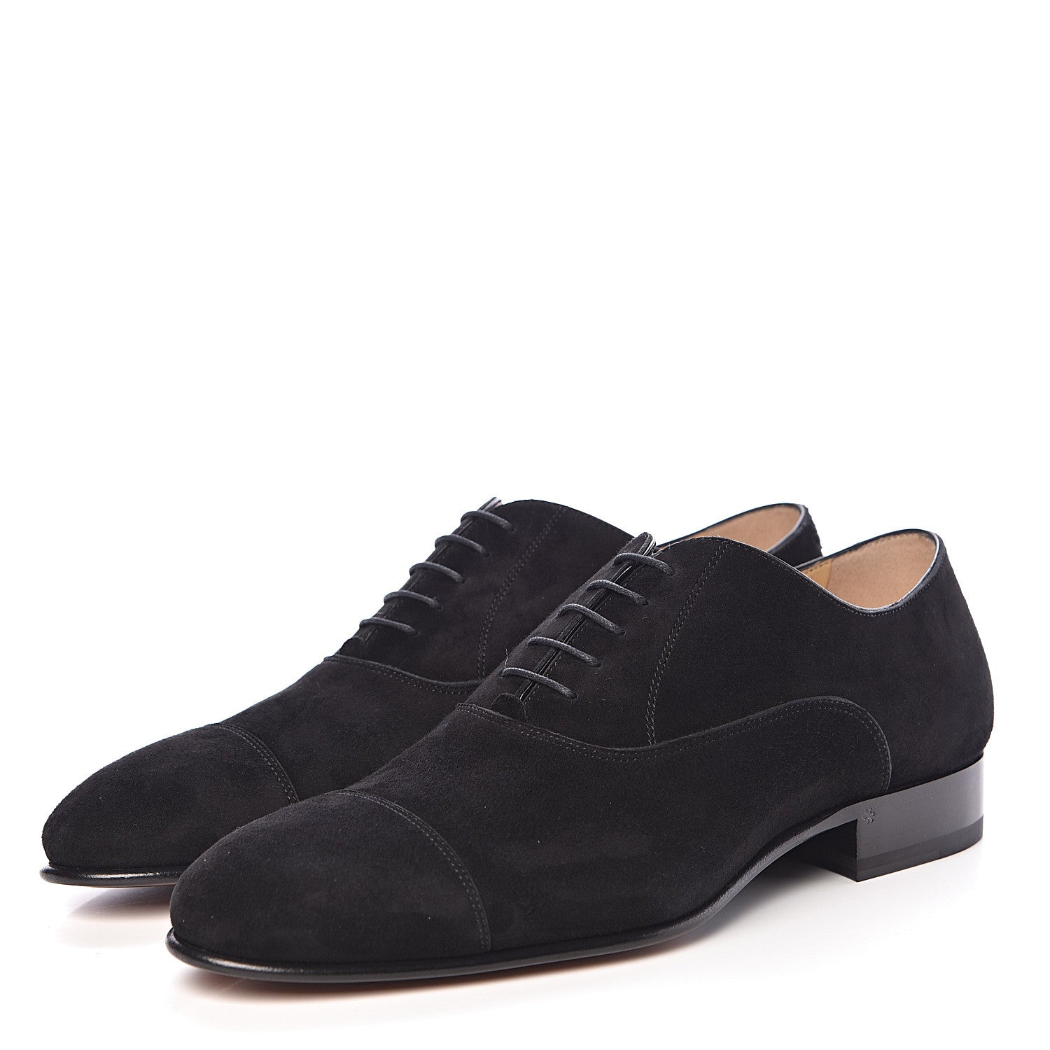 Chanel Suede Mens Lace Up Loafers 41 Black 3 of 8