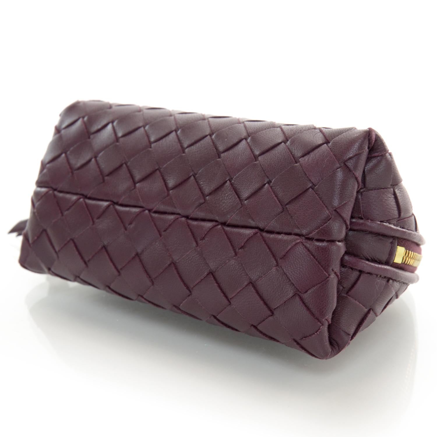 Bottega Veneta Nappa Intrecciato Cosmetic Case Purple 3 of 7