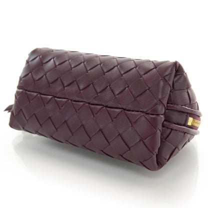Bottega Veneta Nappa Intrecciato Cosmetic Case Purple 3 of 7