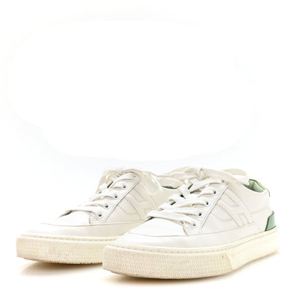 Hermes Crocodile Calfskin Deep Sneakers 37.5 White Vert Jade 4 of 9