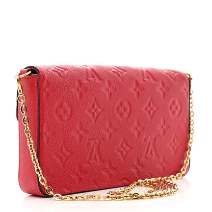 Louis Vuitton Empreinte Pochette Felicie Chain Wallet Scarlet 8 of 16