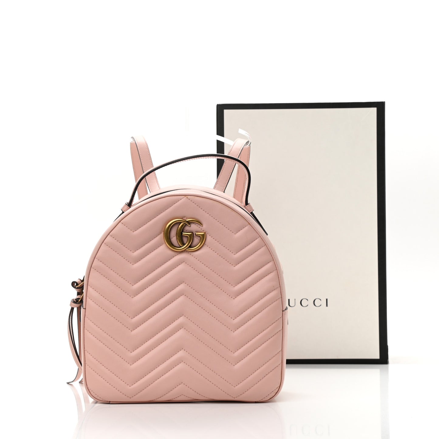Calfskin Matelasse GG Marmont Dome Backpack Perfect Pink