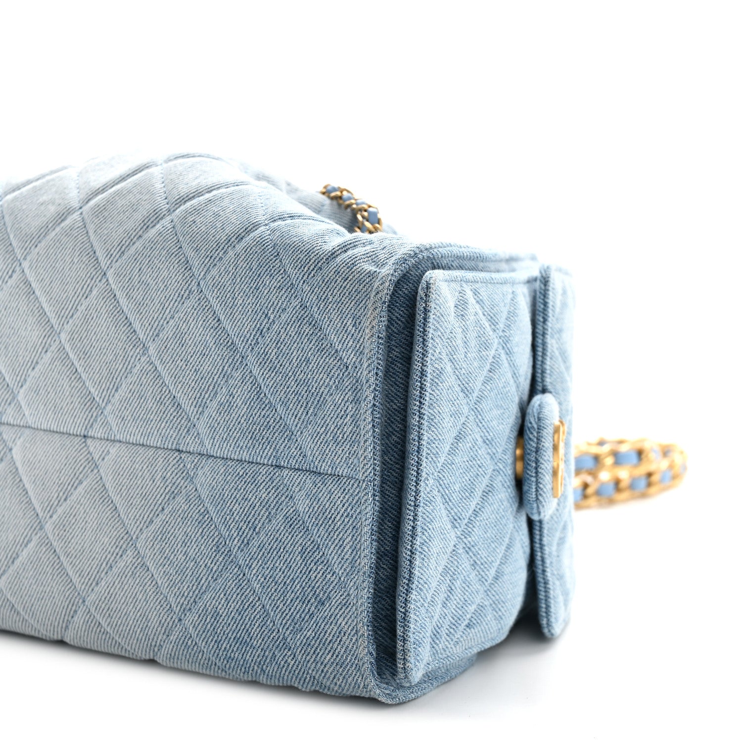 Chanel Washed Denim Quilted Small Chanel 25 Handbag Blue 1869821
