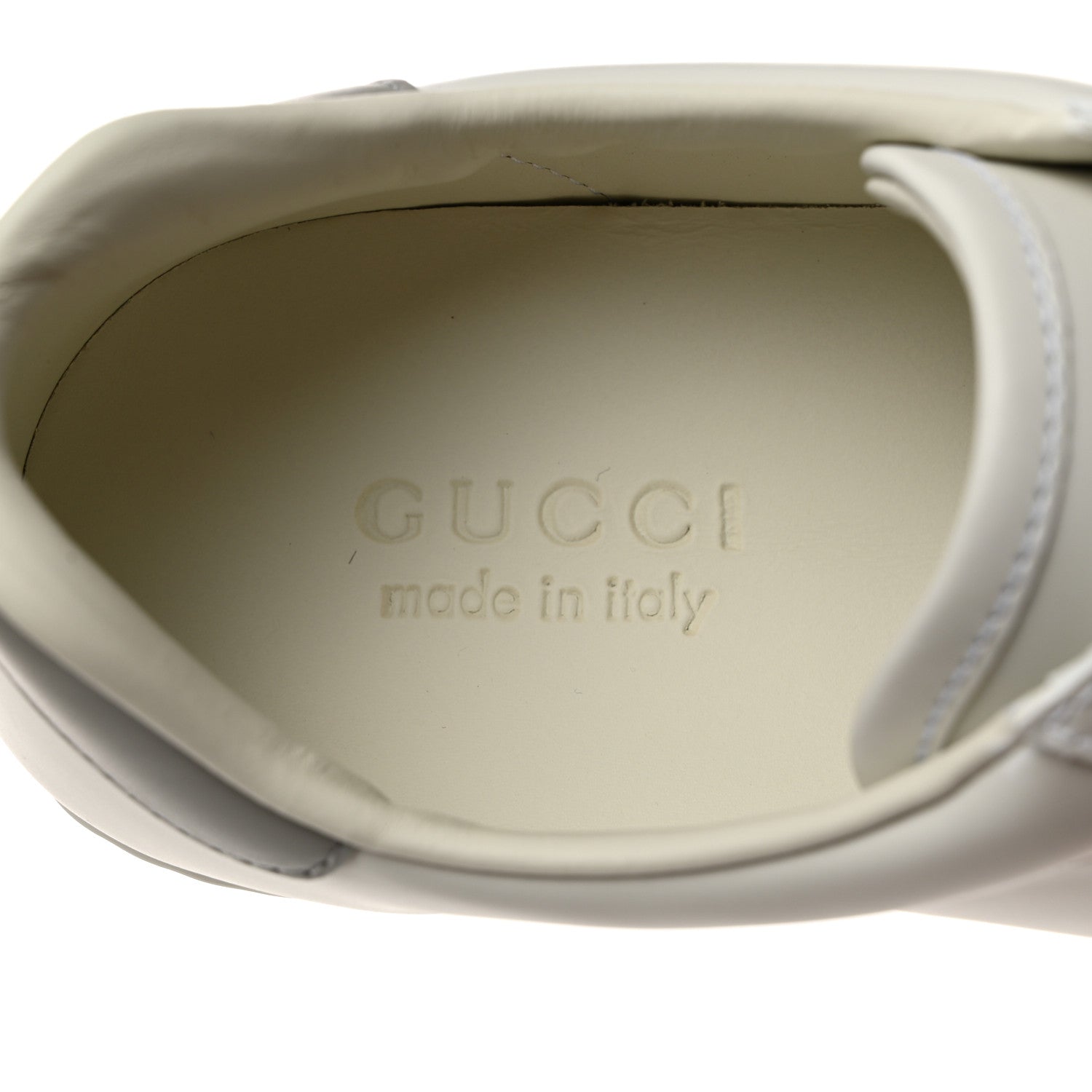 Gucci Calfskin Interlocking G Perforated Mens Ace Sneakers 6.5 White Grey Sky 8 of 9