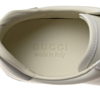 Gucci Calfskin Interlocking G Perforated Mens Ace Sneakers 6.5 White Grey Sky 8 of 9